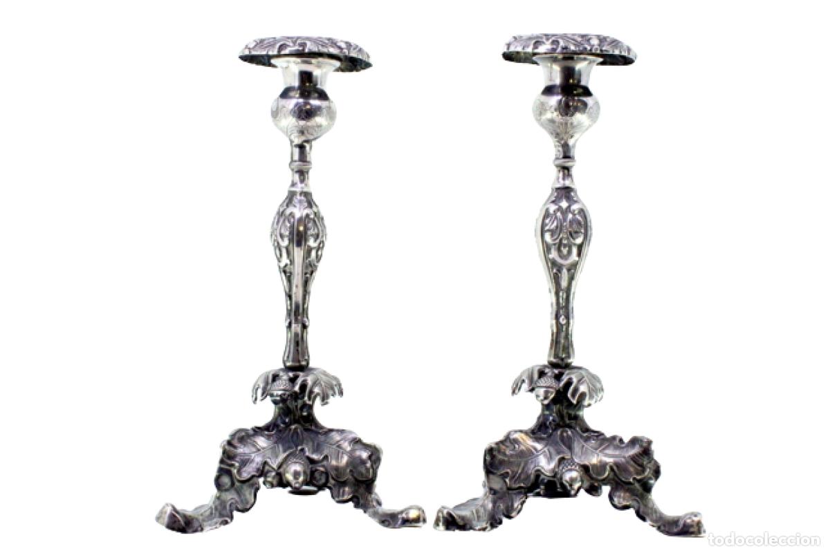 Antig&uuml;edades: candelabros de plata - Foto 1
