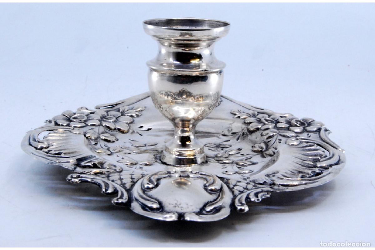 Antig&uuml;edades: Candelabro de mano, en plata - Foto 4