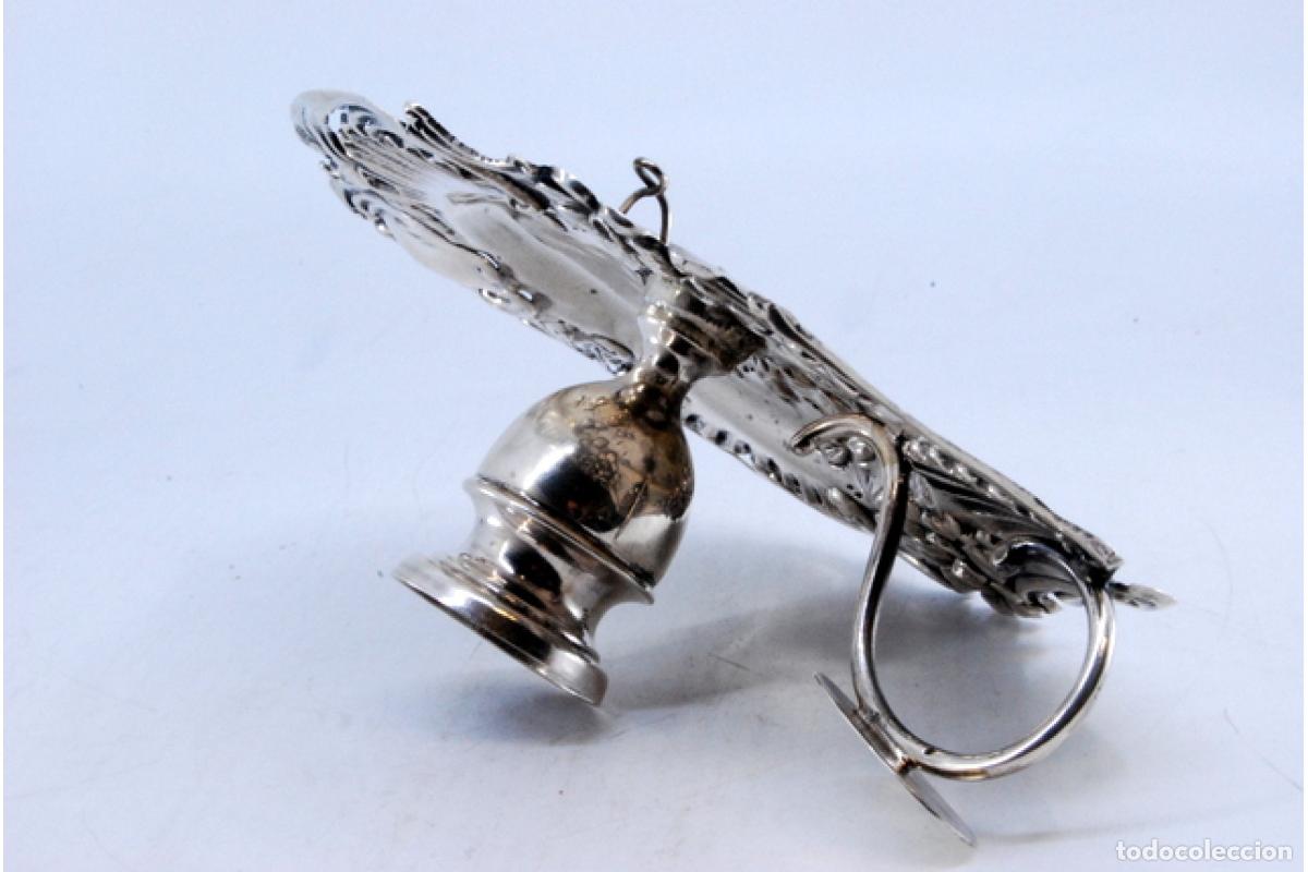 Antig&uuml;edades: Candelabro de mano, en plata - Foto 5