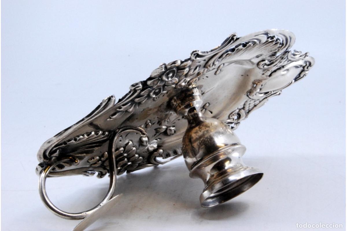 Antig&uuml;edades: Candelabro de mano, en plata - Foto 7