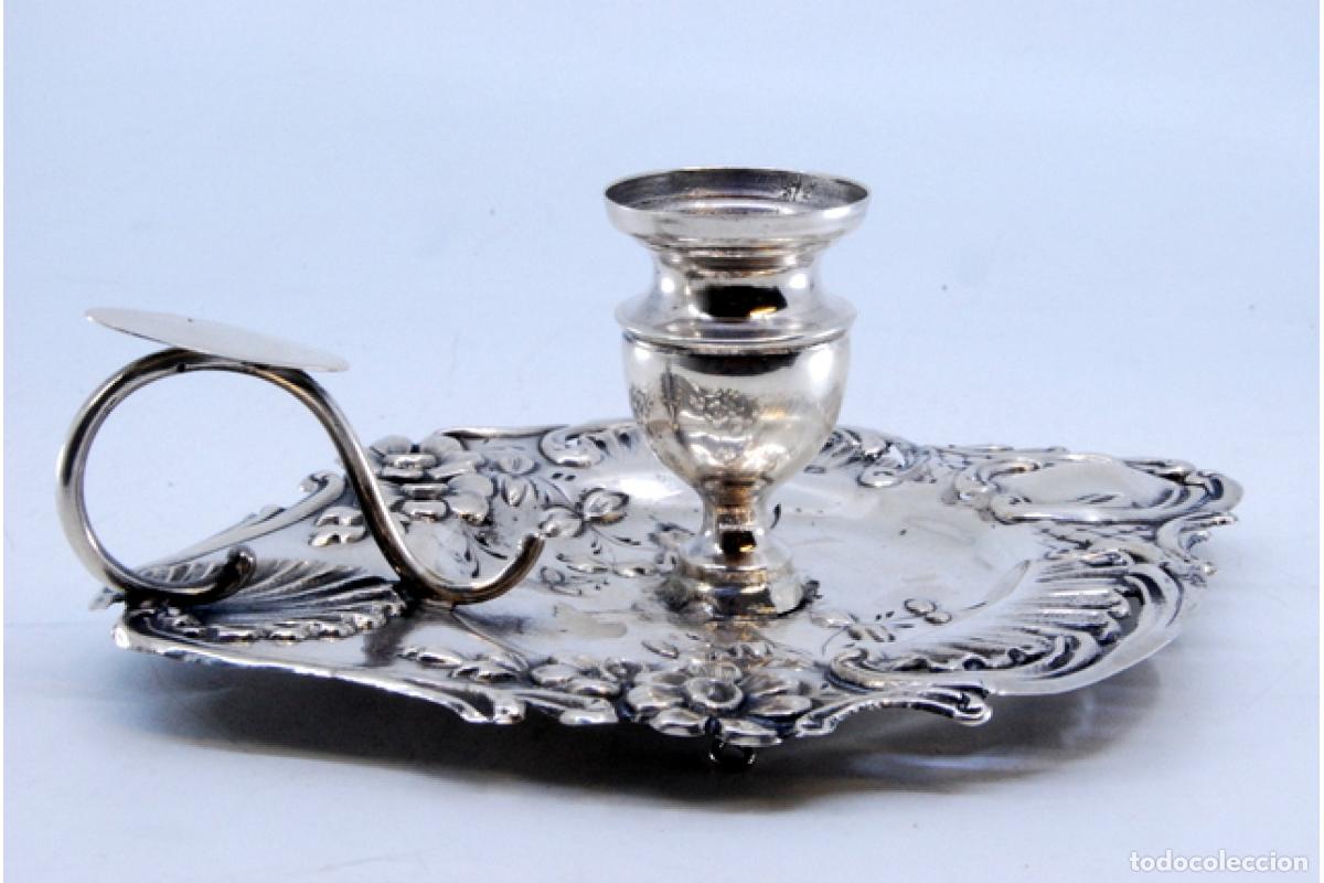 Antig&uuml;edades: Candelabro de mano, en plata - Foto 8