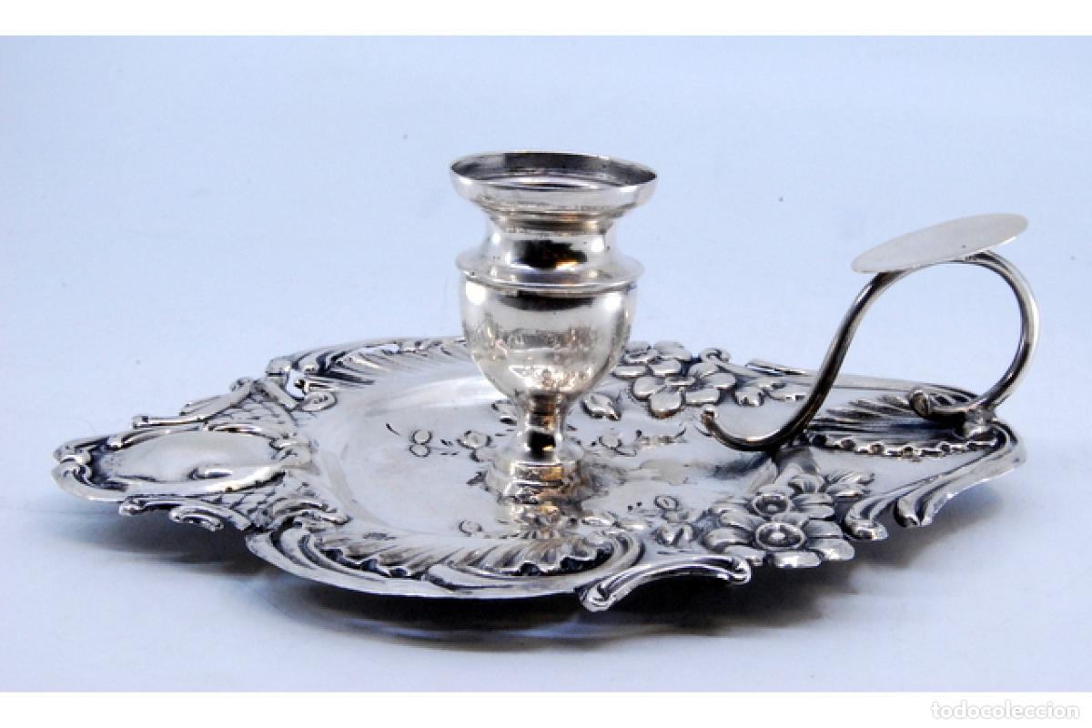 Antig&uuml;edades: Candelabro de mano, en plata - Foto 9