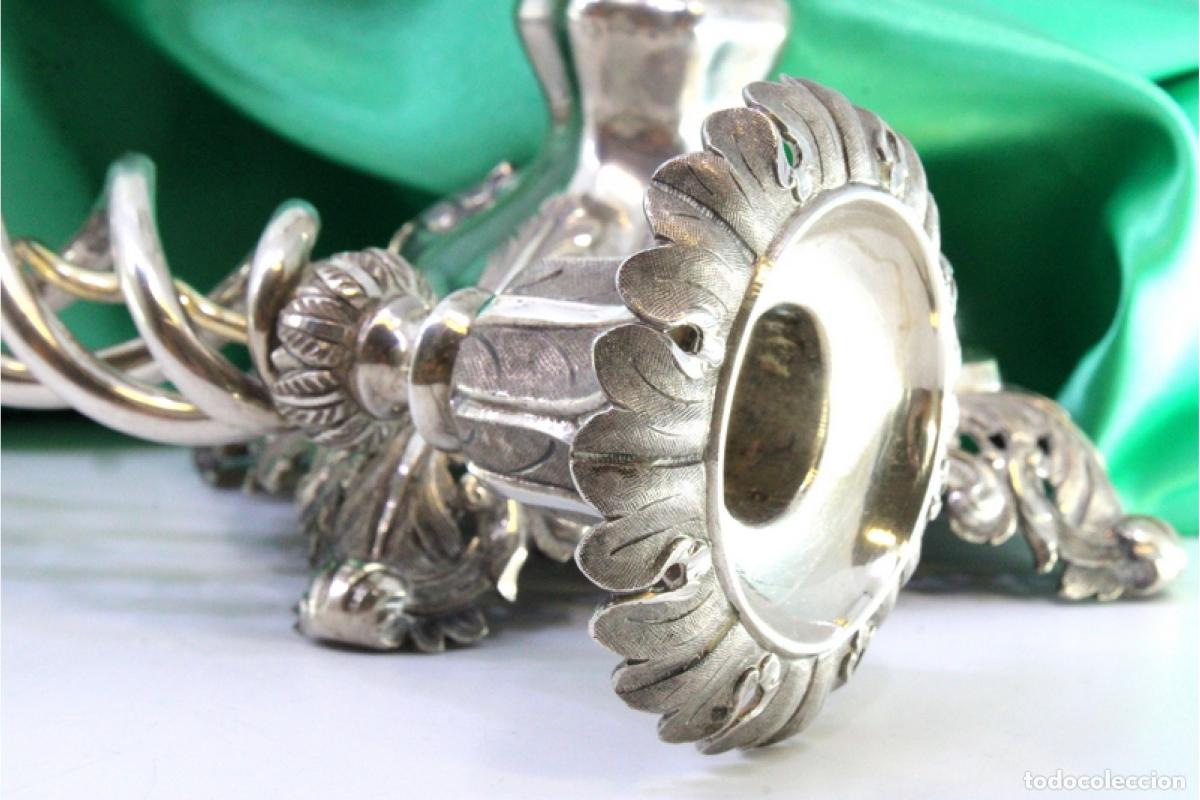 Antig&uuml;edades: candelabros de plata - Foto 4