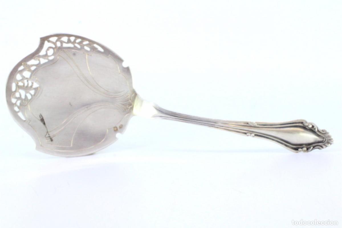 Antig&uuml;edades: Esp&aacute;tula de plata para servir el pastel - Foto 2