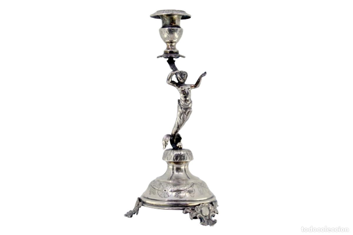 Antig&uuml;edades: candelabro de plata - Foto 1