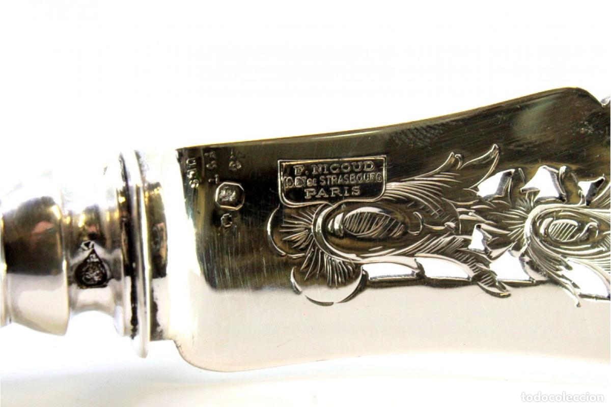 Antig&uuml;edades: Cuchillo de plata, para pescar - Foto 3