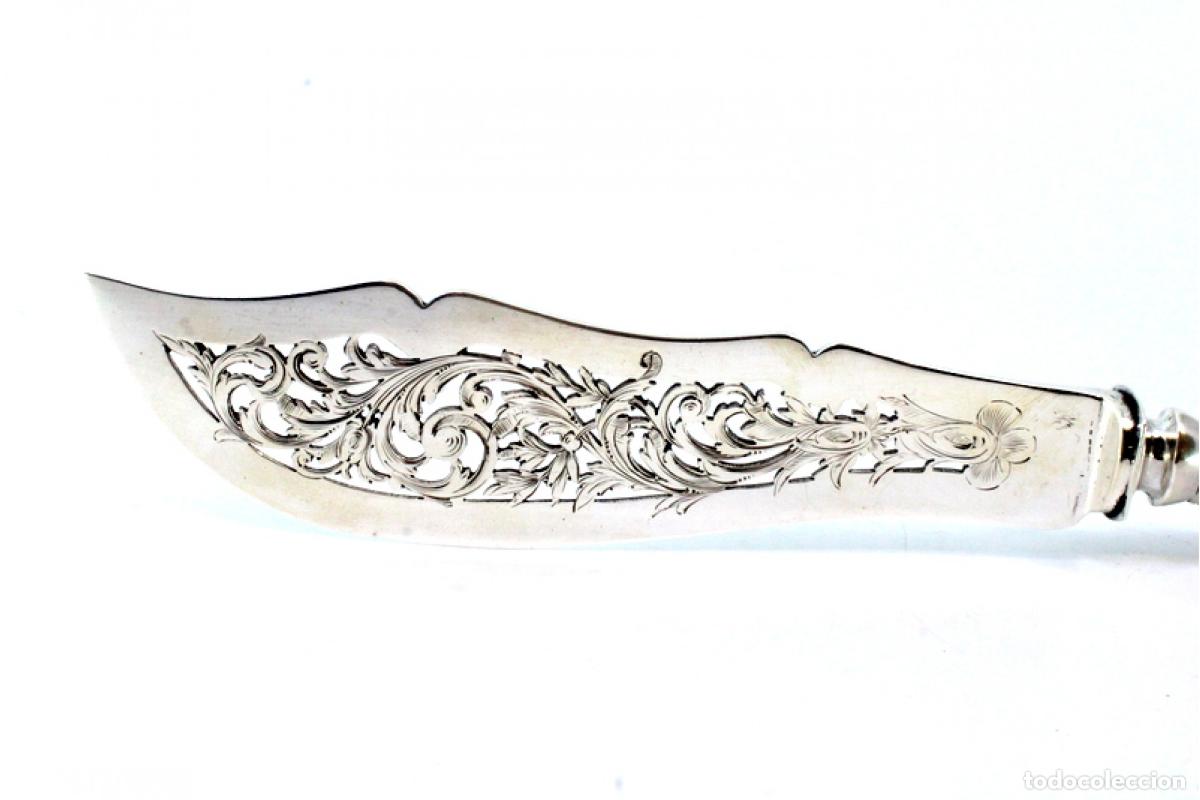 Antig&uuml;edades: Cuchillo de plata, para pescar - Foto 4