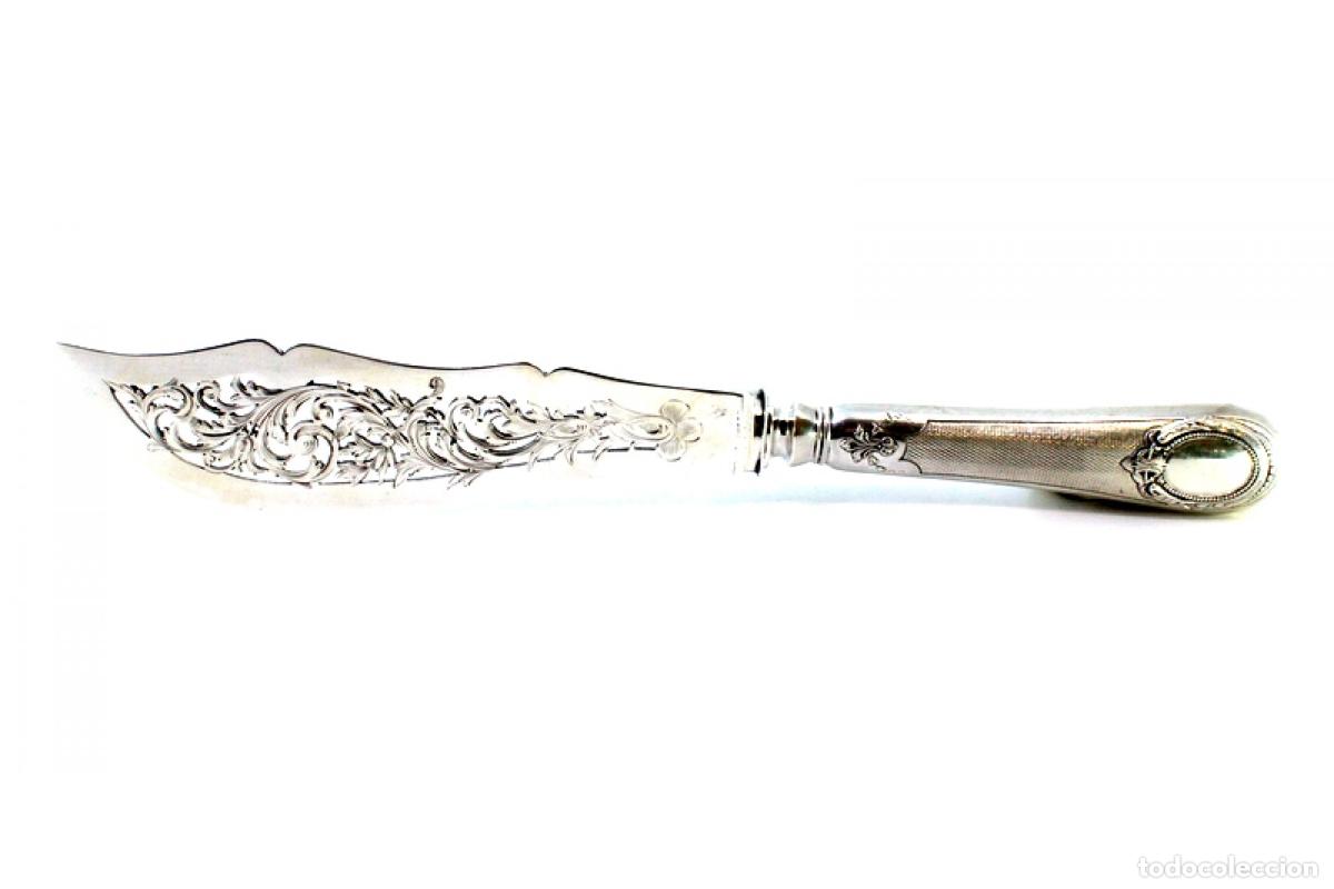 Antig&uuml;edades: Cuchillo de plata, para pescar - Foto 8