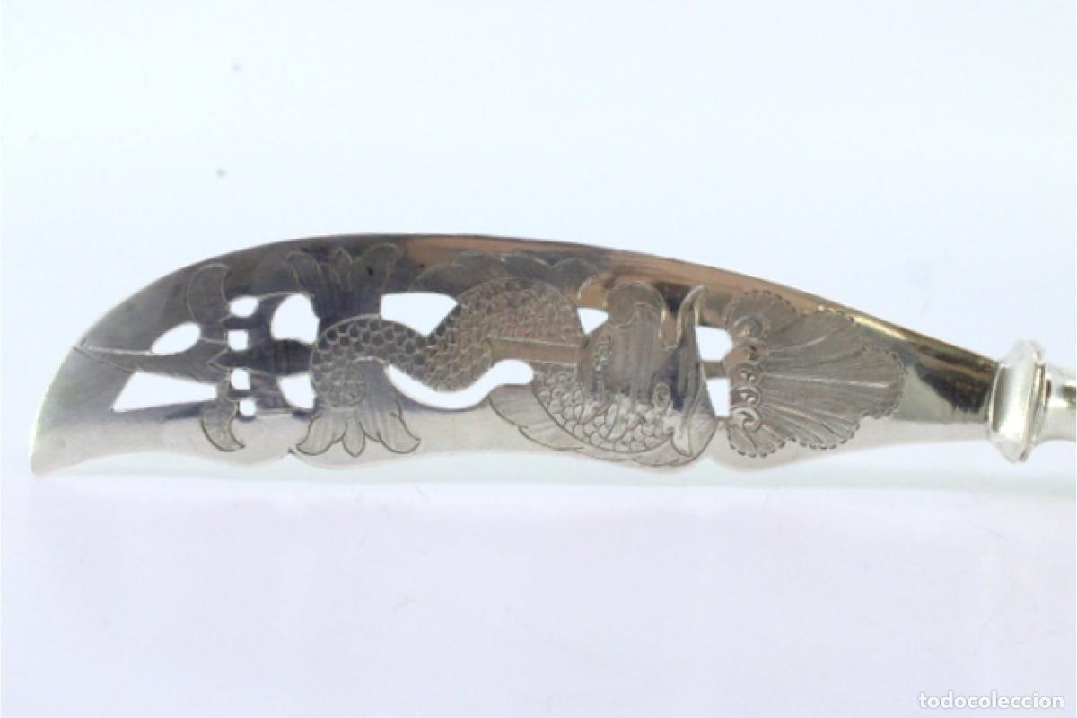 Antig&uuml;edades: Cuchillo de plata, para pescar - Foto 5