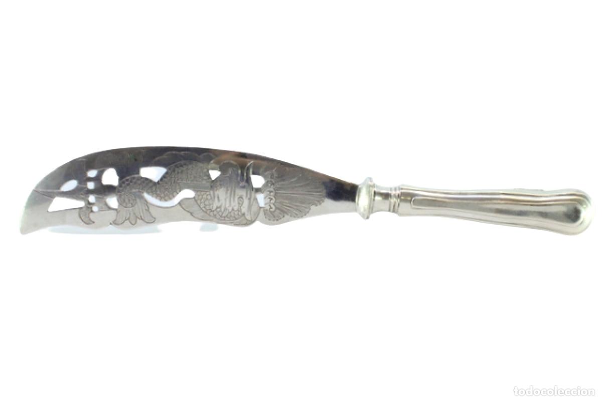 Antig&uuml;edades: Cuchillo de plata, para pescar - Foto 1