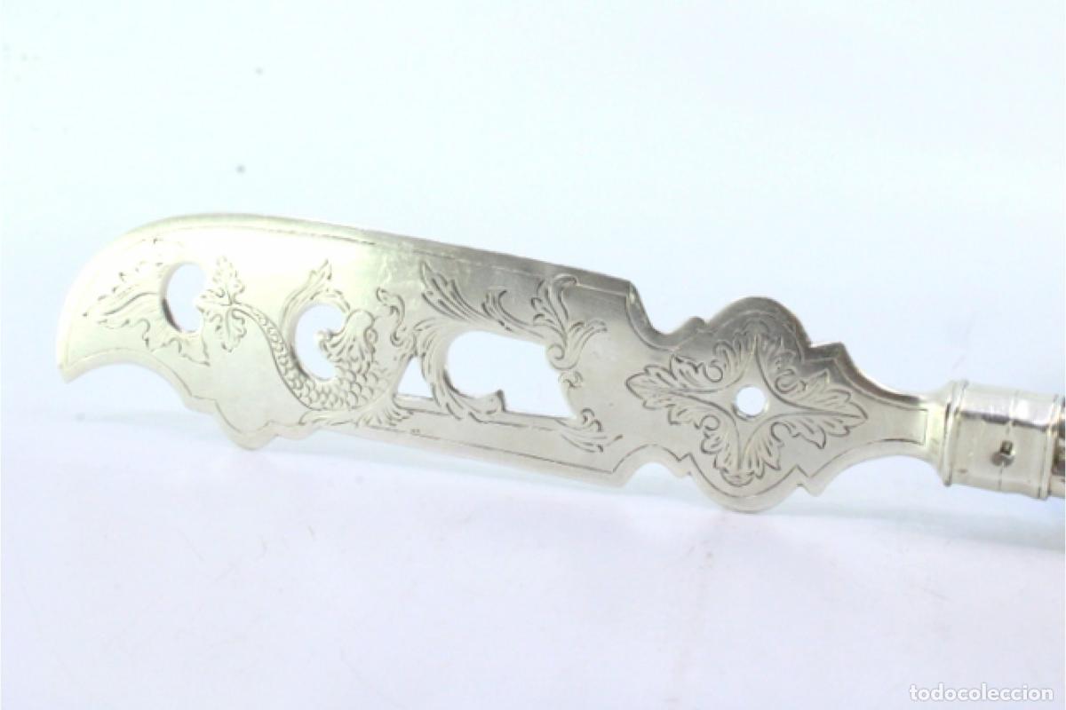 Antig&uuml;edades: Cuchillo de plata, para pescar - Foto 2