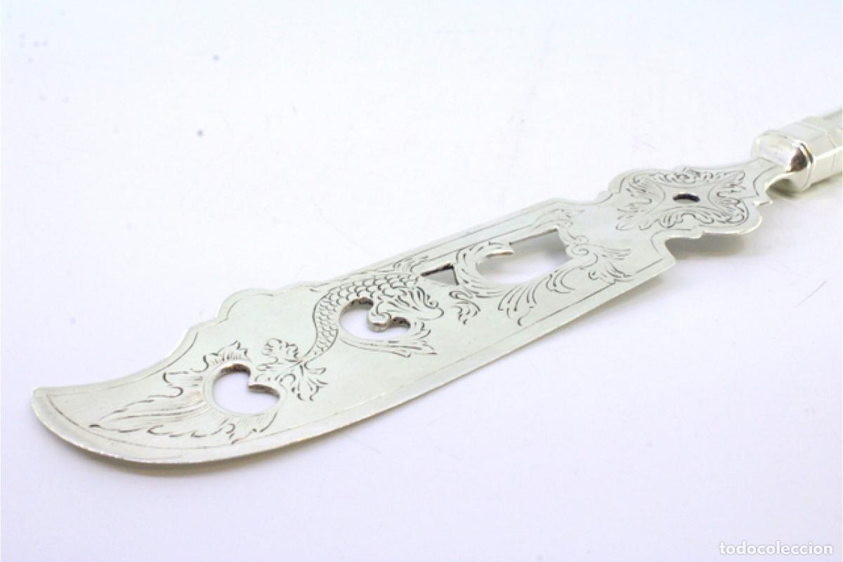Antig&uuml;edades: Cuchillo de plata, para pescar - Foto 4