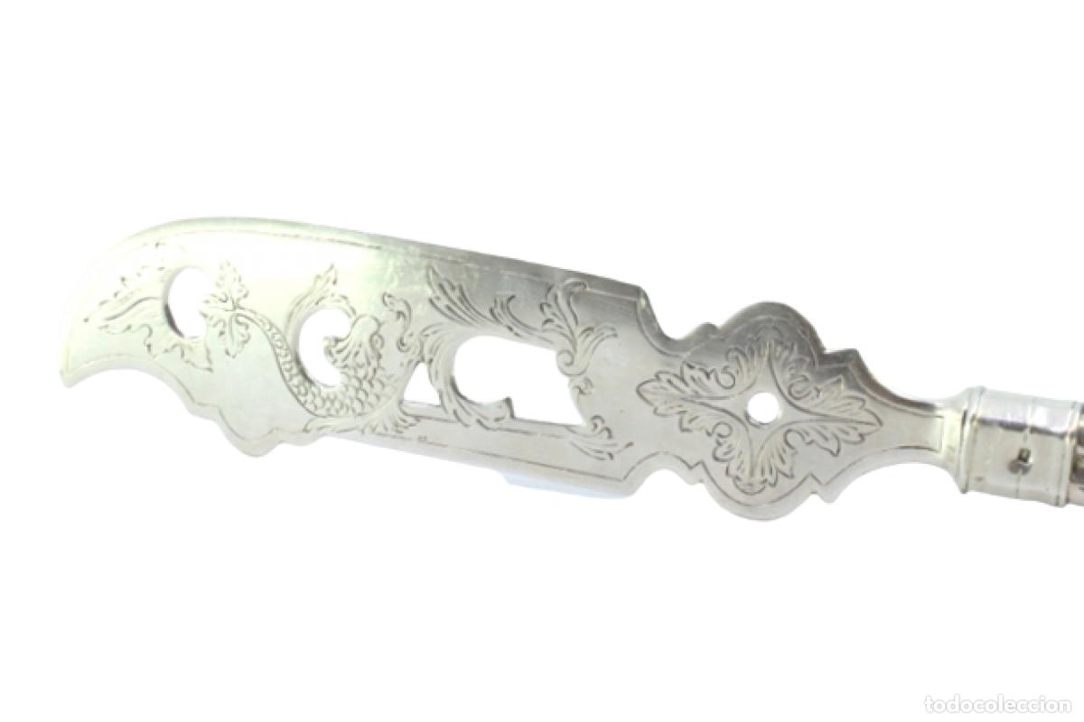 Antig&uuml;edades: Cuchillo de plata, para pescar - Foto 1