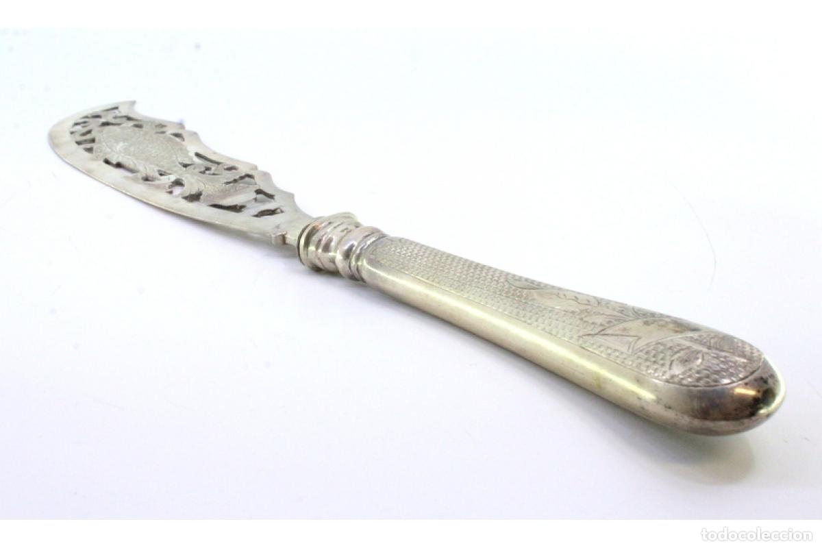 Antig&uuml;edades: Cuchillo de plata, para pescar - Foto 4