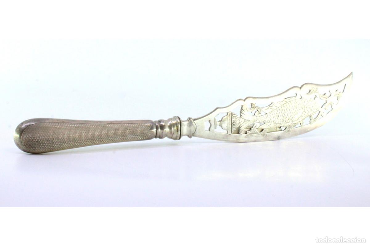 Antig&uuml;edades: Cuchillo de plata, para pescar - Foto 5