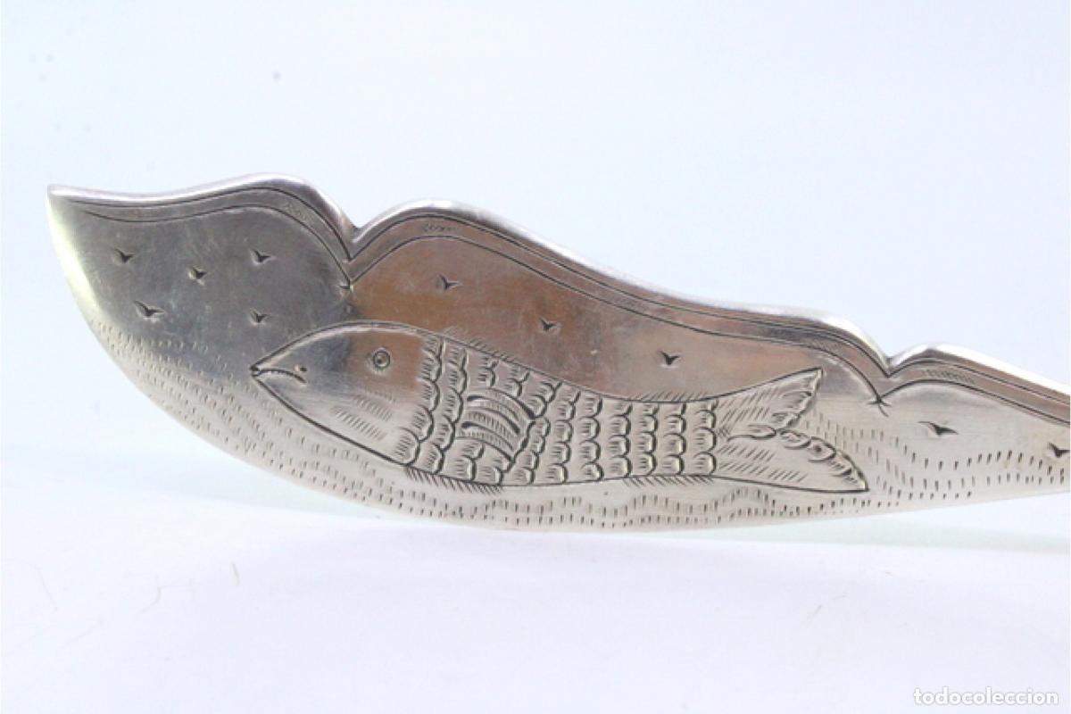 Antig&uuml;edades: Cuchillo de plata, para pescar - Foto 4