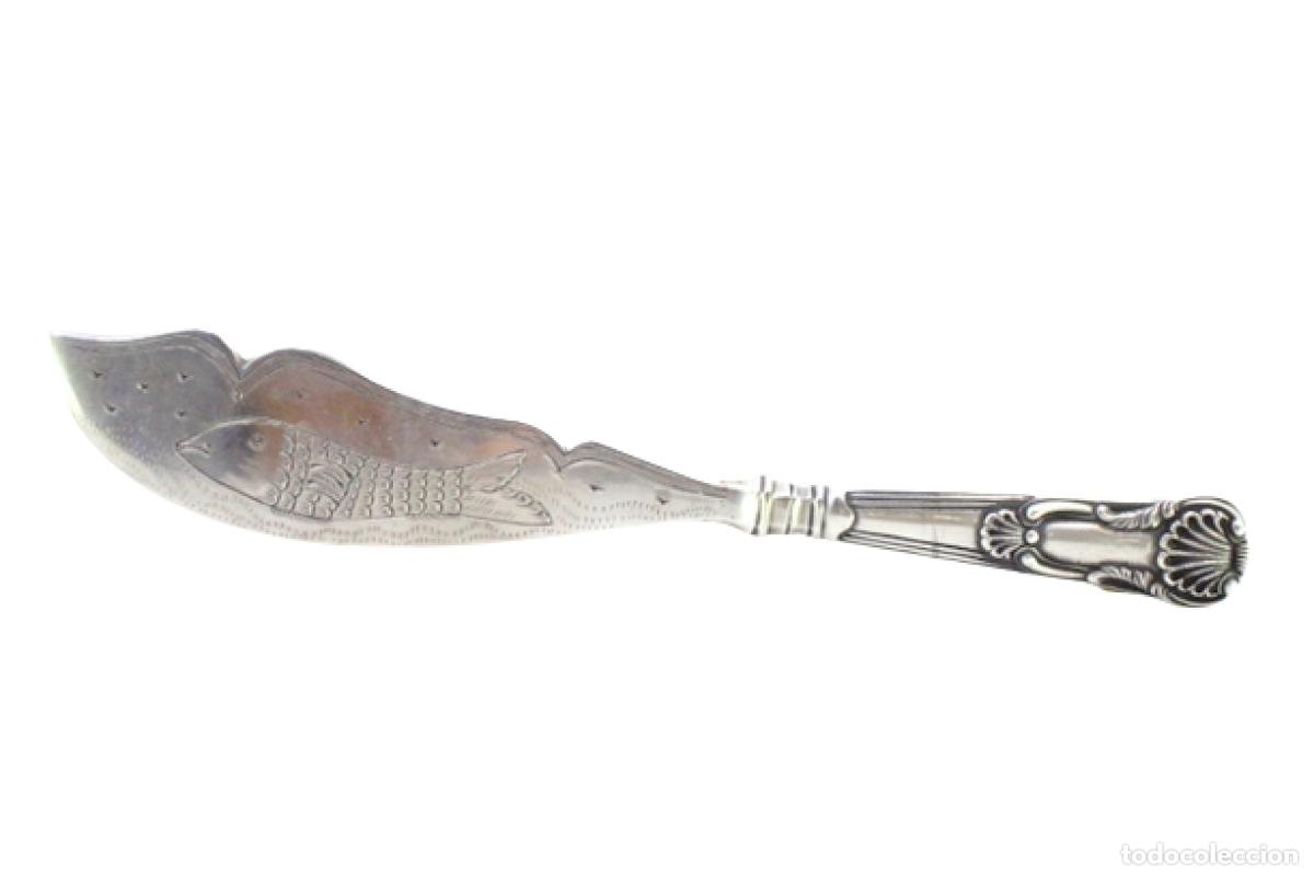 Antig&uuml;edades: Cuchillo de plata, para pescar - Foto 1