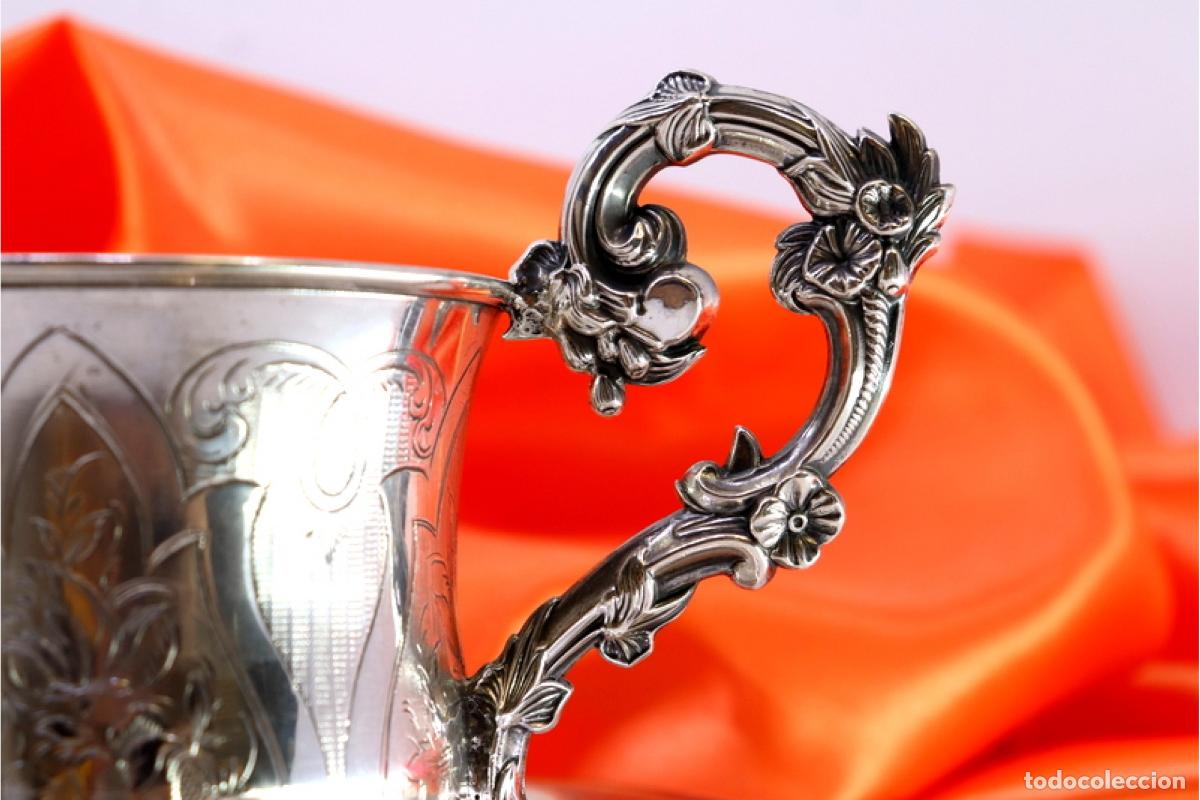 Antig&uuml;edades: taza de t&eacute; de plata - Foto 5