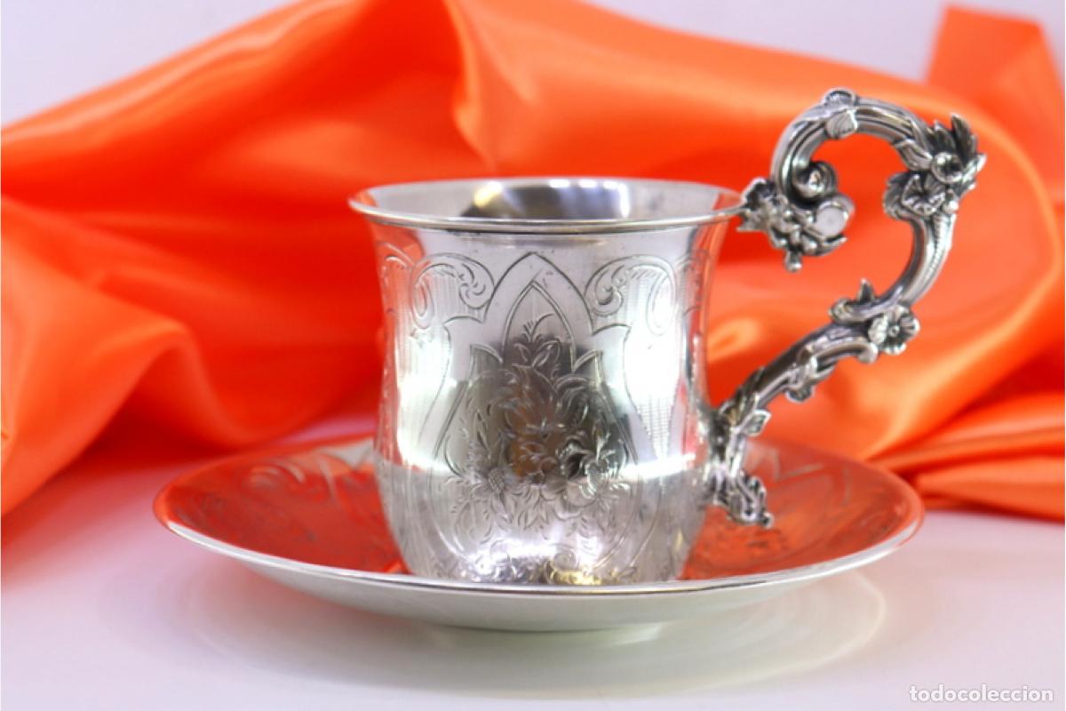 Antig&uuml;edades: taza de t&eacute; de plata - Foto 6