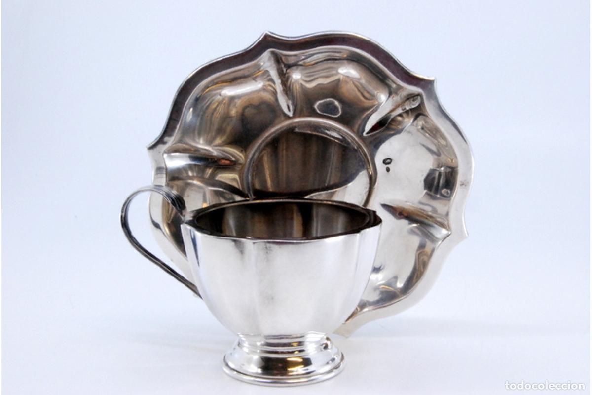 Antig&uuml;edades: taza de t&eacute; de plata - Foto 5