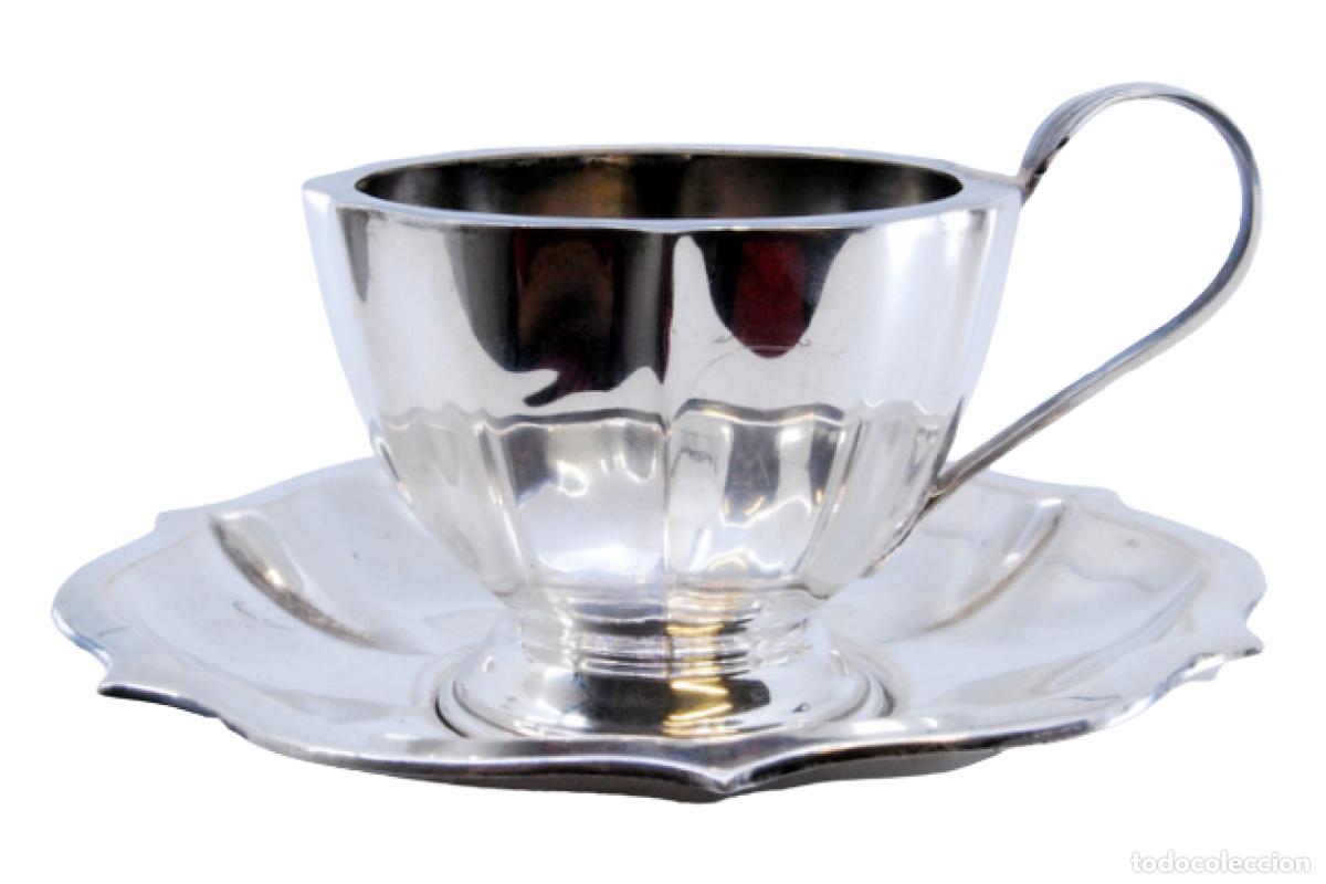 Antig&uuml;edades: taza de t&eacute; de plata - Foto 1