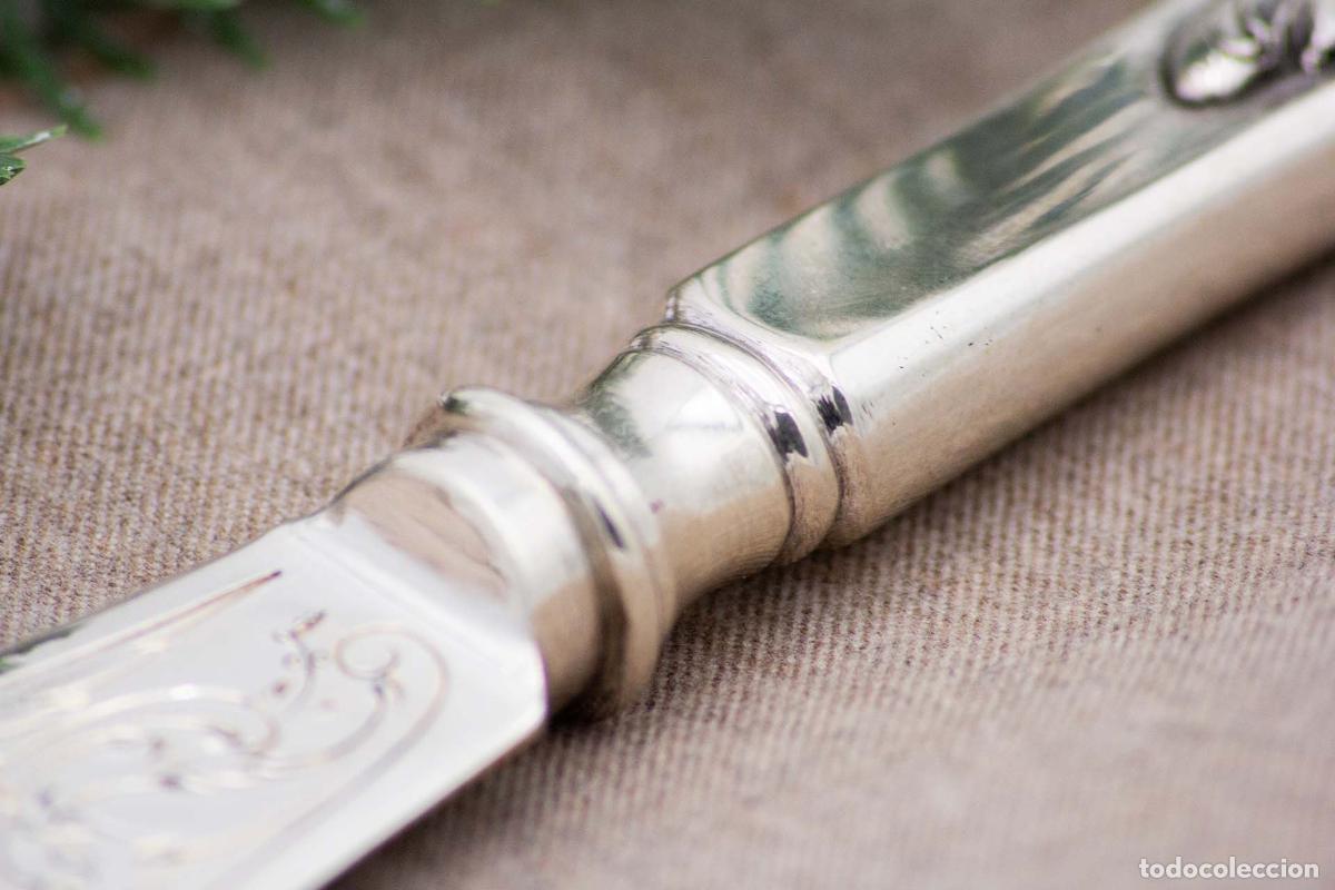 Antig&uuml;edades: Cuchillo de plata, para pescar - Foto 2