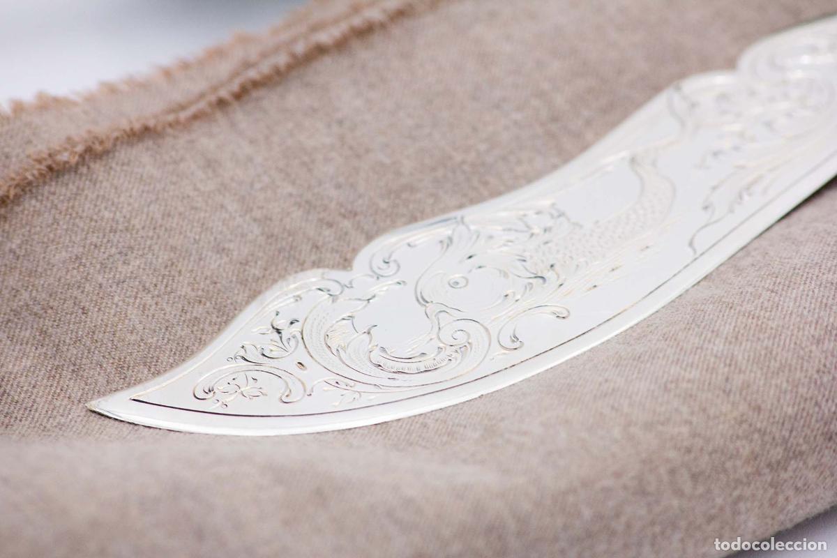 Antig&uuml;edades: Cuchillo de plata, para pescar - Foto 3