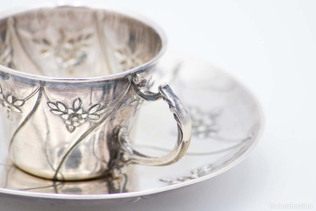 Antig&uuml;edades: taza de t&eacute; de plata - Foto 3