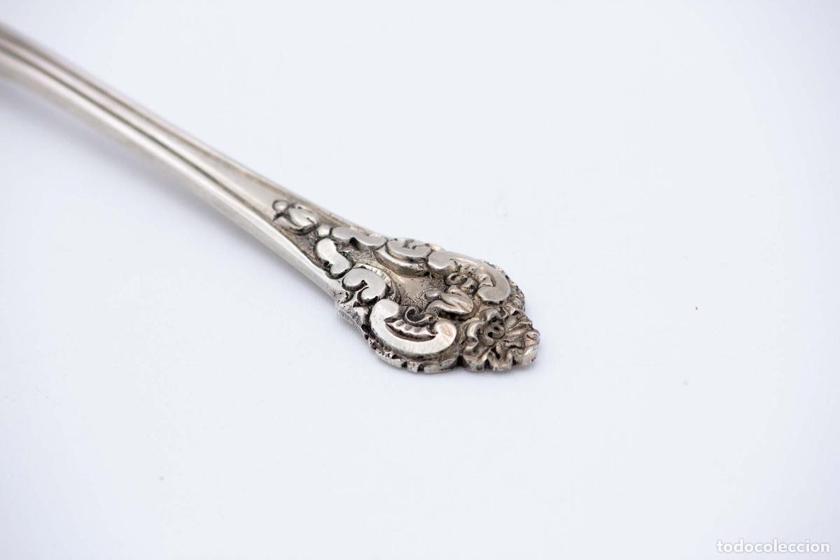 Antig&uuml;edades: Cuchillo de mantequilla de plata - Foto 3
