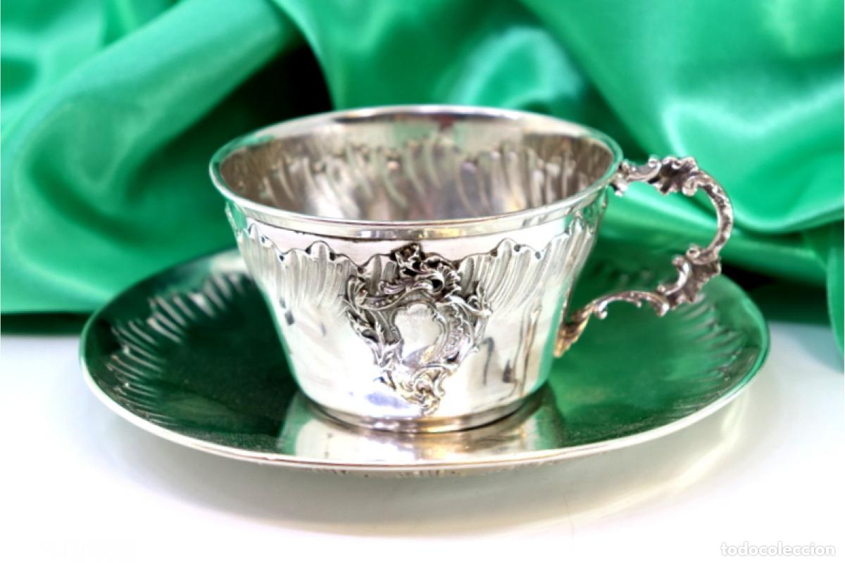Antig&uuml;edades: taza de t&eacute; de plata - Foto 2