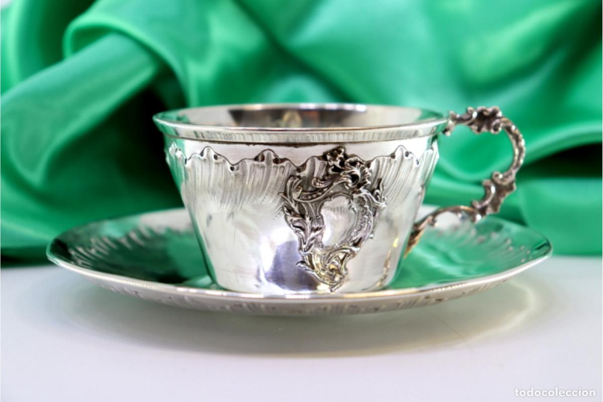 Antig&uuml;edades: taza de t&eacute; de plata - Foto 7