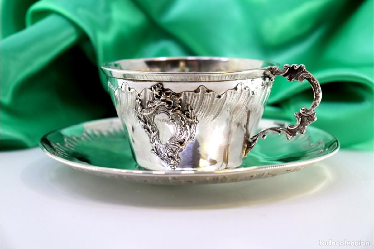 Antig&uuml;edades: taza de t&eacute; de plata - Foto 1