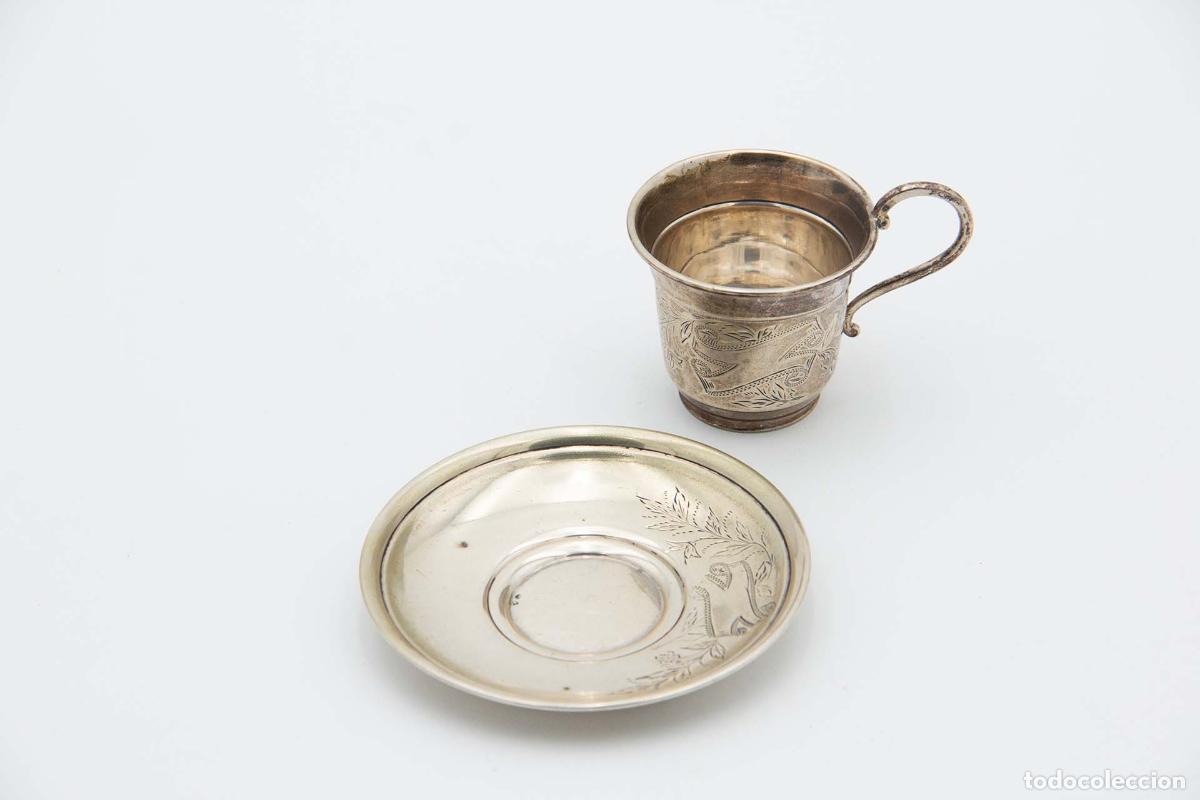 Antig&uuml;edades: taza de t&eacute; de plata - Foto 2