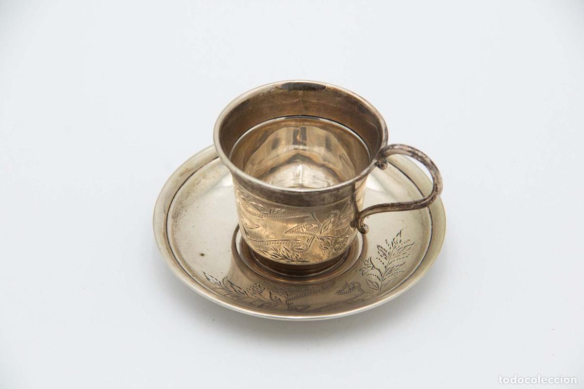 Antig&uuml;edades: taza de t&eacute; de plata - Foto 3