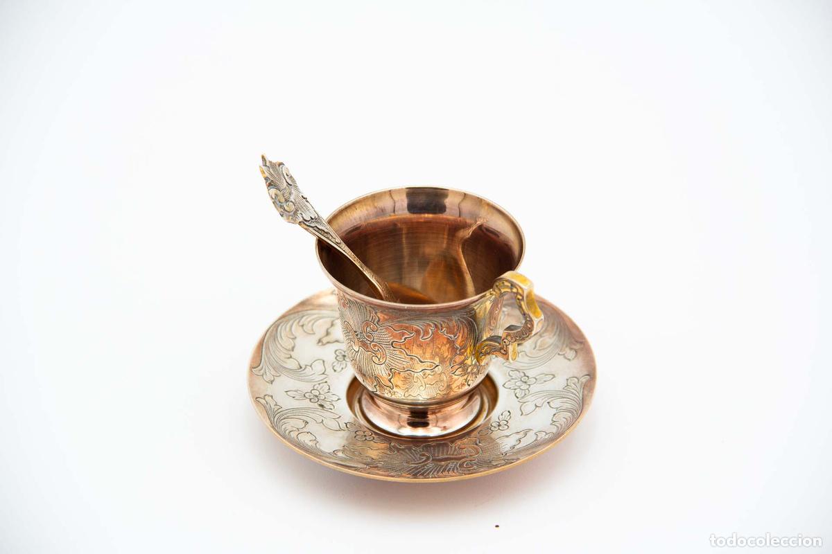 Antig&uuml;edades: taza de t&eacute; de plata - Foto 2