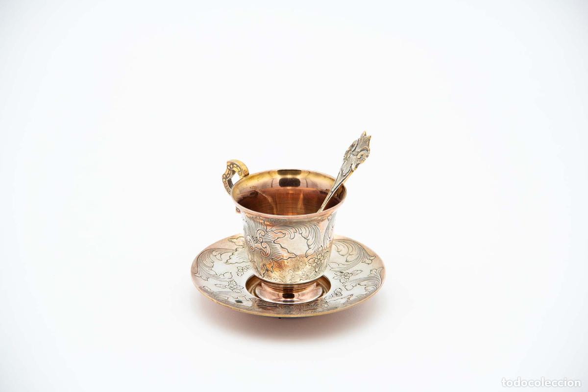 Antig&uuml;edades: taza de t&eacute; de plata - Foto 1