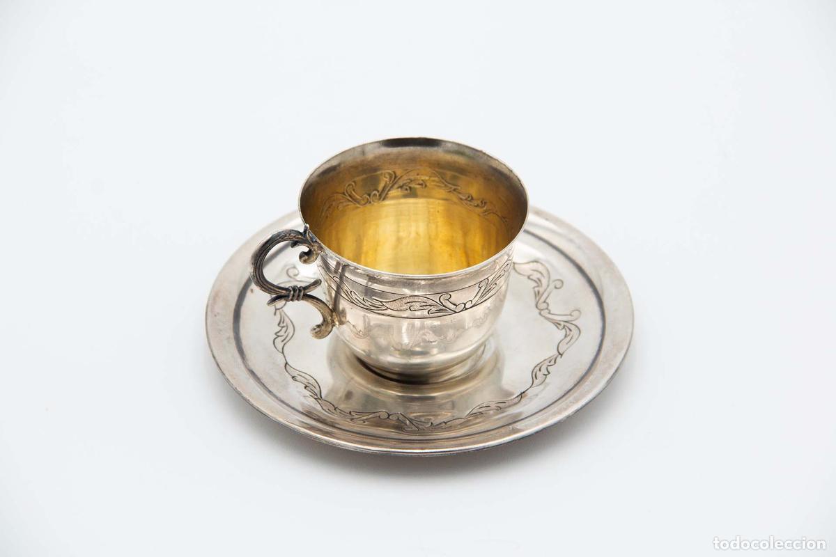 Antig&uuml;edades: taza de t&eacute; de plata - Foto 1