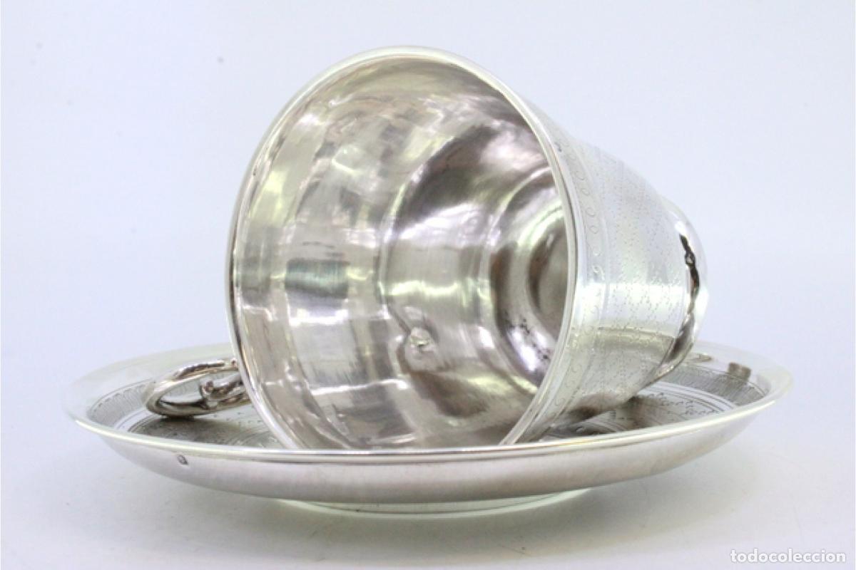 Antig&uuml;edades: taza de t&eacute; de plata - Foto 4