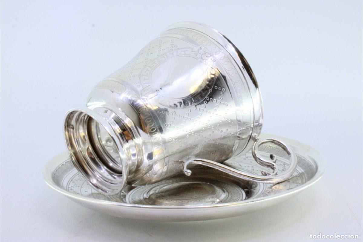 Antig&uuml;edades: taza de t&eacute; de plata - Foto 5