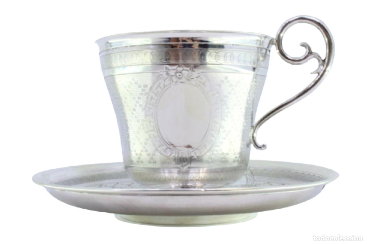 Antig&uuml;edades: taza de t&eacute; de plata - Foto 1