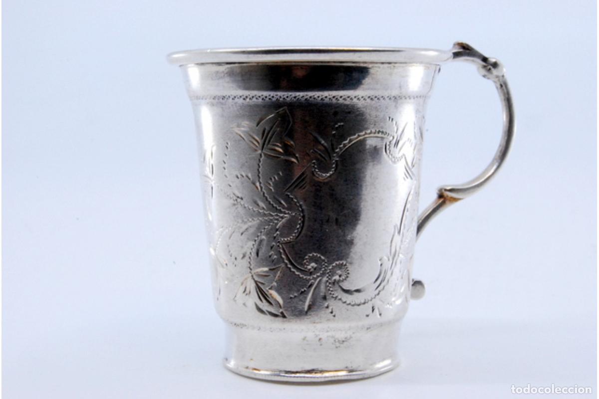 Antig&uuml;edades: taza de t&eacute; de plata - Foto 4