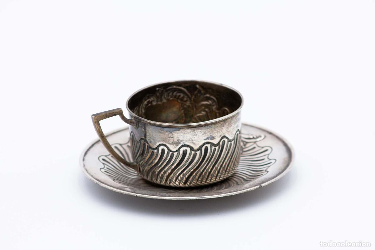 Antig&uuml;edades: taza de t&eacute; de plata - Foto 1