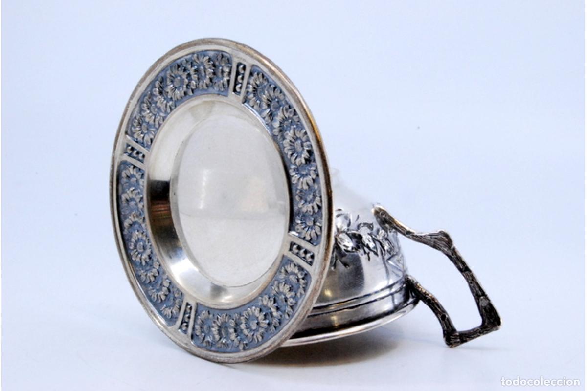 Antig&uuml;edades: taza de t&eacute; de plata - Foto 4