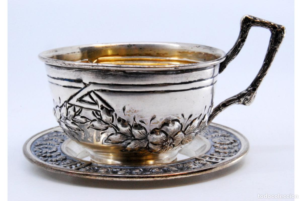Antig&uuml;edades: taza de t&eacute; de plata - Foto 8