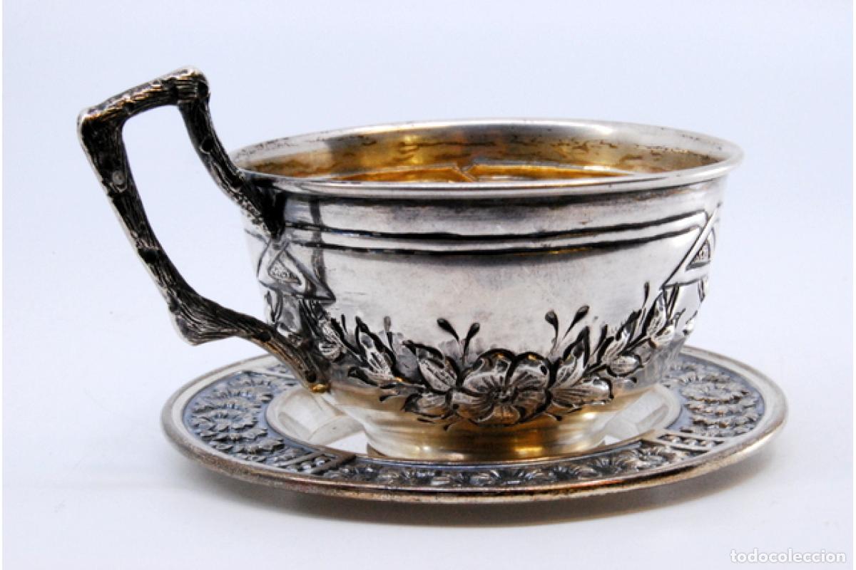 Antig&uuml;edades: taza de t&eacute; de plata - Foto 9
