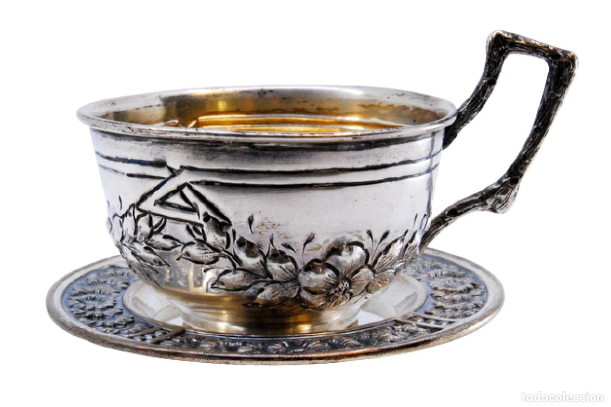 Antig&uuml;edades: taza de t&eacute; de plata - Foto 1