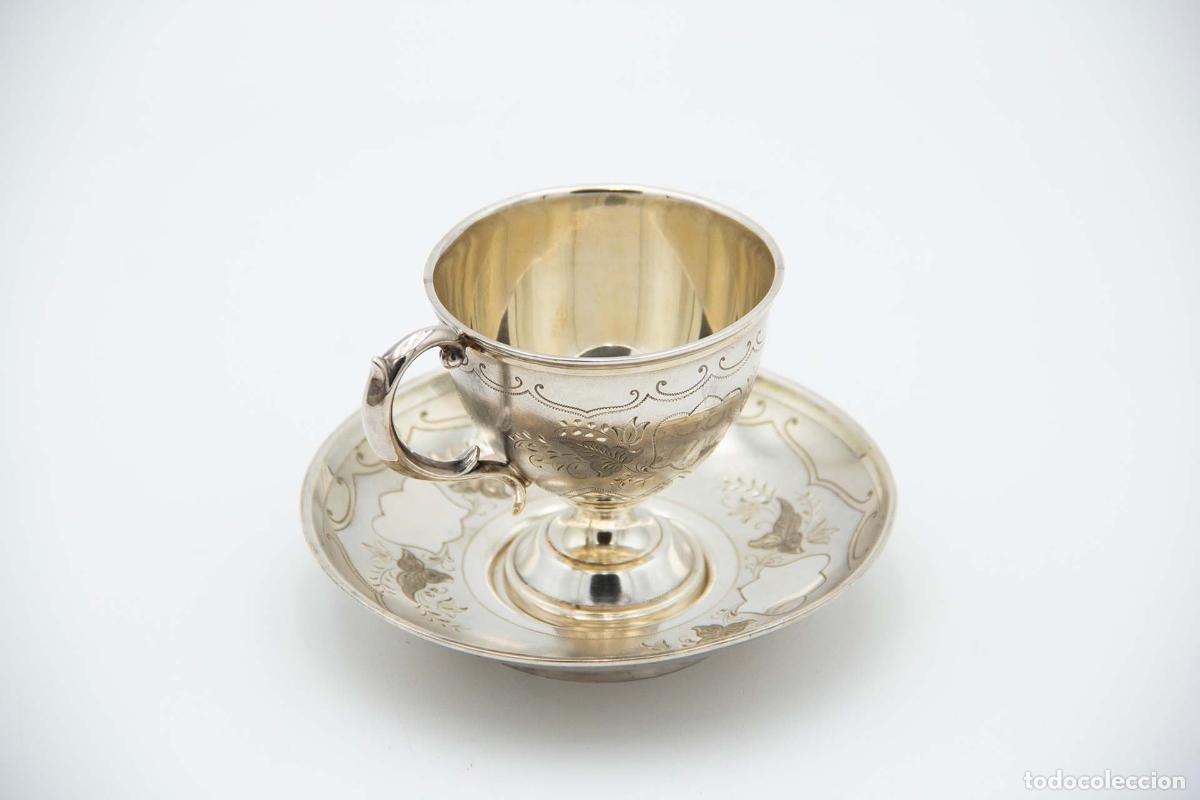 Antig&uuml;edades: taza de t&eacute; de plata - Foto 2