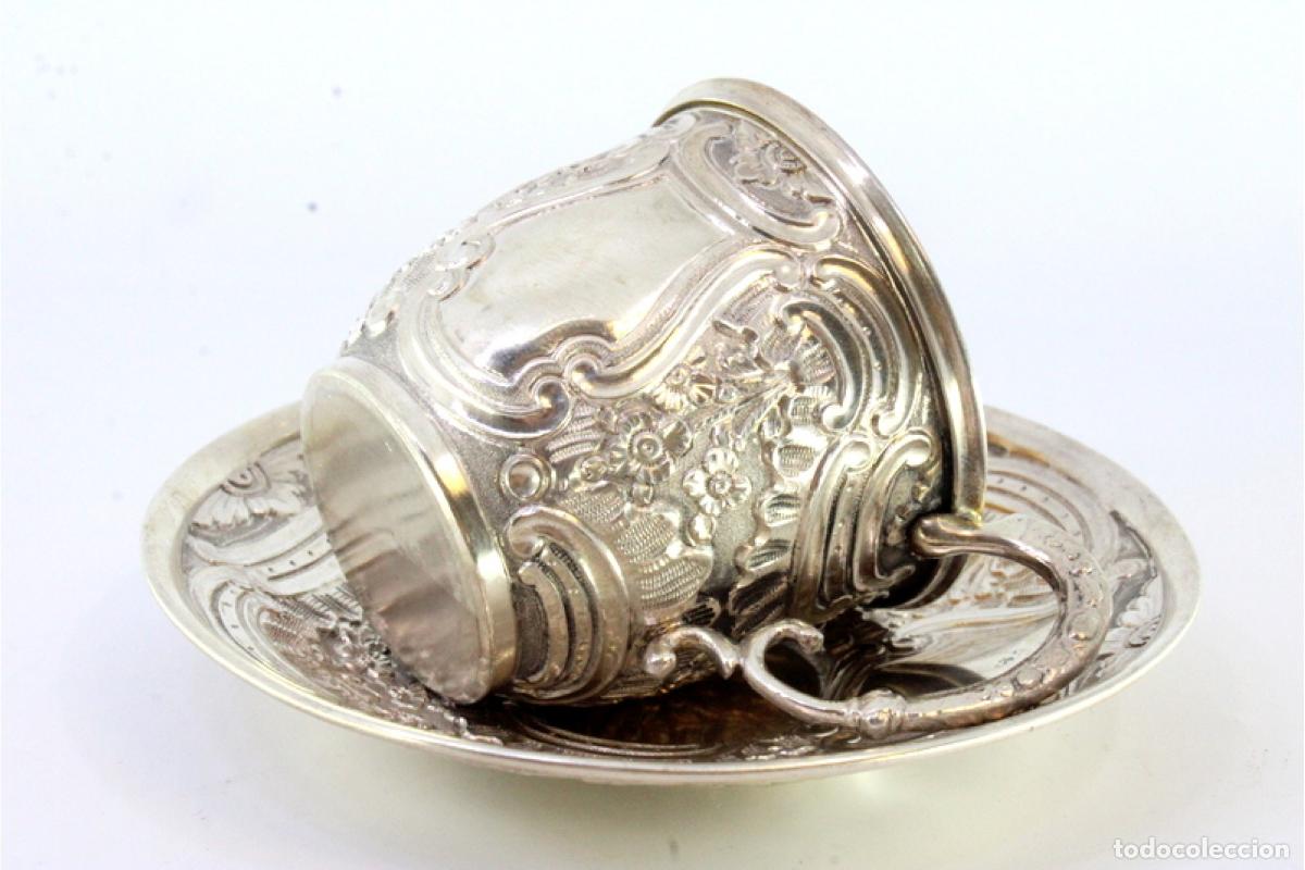 Antig&uuml;edades: taza de t&eacute; de plata - Foto 4