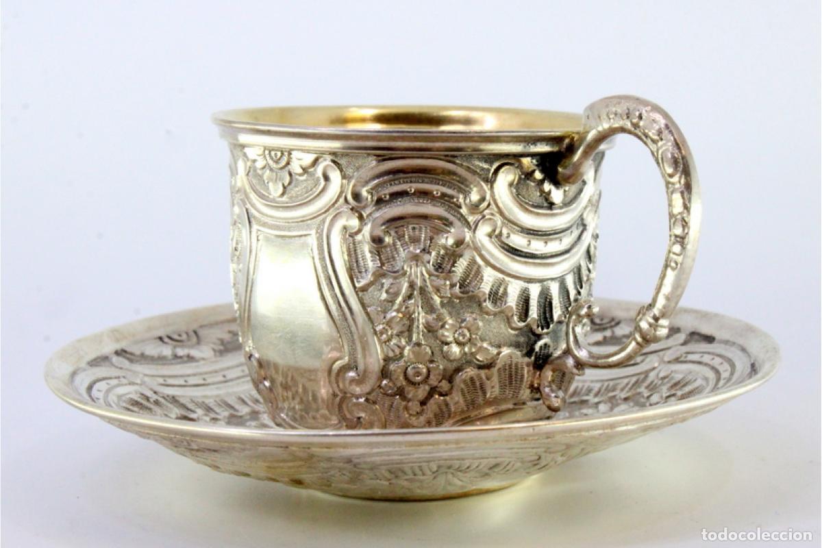 Antig&uuml;edades: taza de t&eacute; de plata - Foto 7