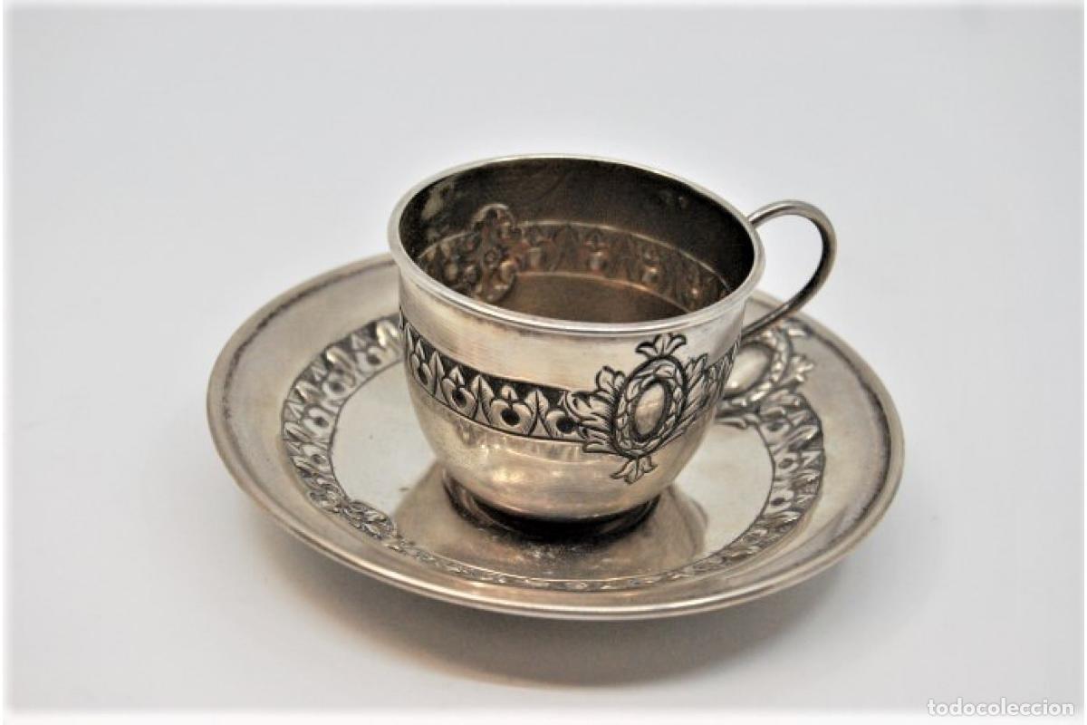 Antig&uuml;edades: taza de t&eacute; de plata - Foto 2